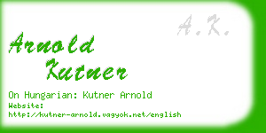 arnold kutner business card